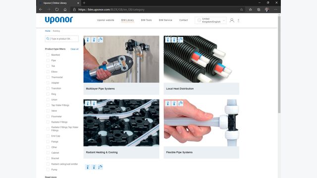 Uponor BIM-Lösungen Building Information Modeling Plattform Planer Produktbibliothek offene Standards intelligente Werkzeuge Revit