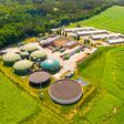industry, agriculture, farming, farm, infrastructure, powerplant, environment, biofuel, renewable energy, biogas, biomass, energy, pig farm, industrial, factory, production, raising, growth, growing, waste, technology, organic, bio, ecology, ecosystem, plant, fuel, green, power plant, gas, gas station, pollution, agricultural, field, urban, countryside, landscape, environmentally friendly, electricity, building, nature, natural, construction, sewage treatment, water, animals, drone, flight, footage, aerial view