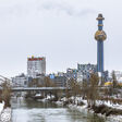Wien Energie Müllverbrennungsanlage Spittelau im Winter
