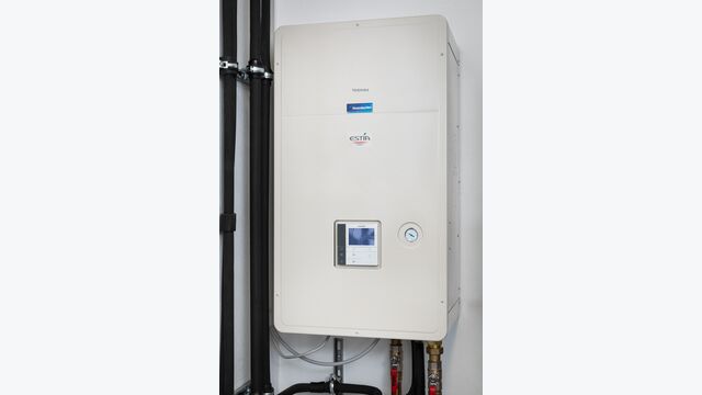 Eine ESTIA Wärmepumpe sorgt heute zudem für angenehme Wärme in den Büroräumlichkeiten.