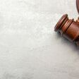 Judge gavel on white background. Law and justice background.