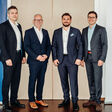 Die Vortragenden der Seminarreihe Kompetenz in Luft & Wasser von Geberit & TROX (v. l.): Wolfgang Hucek/TROX, Friedrich Singer/Geberit, Christoph Nowicki/TROX, Christoph Walch /Geberit.