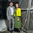 Peter Hanke und Gerlinde Riedl auf der Baustelle im Kunst Haus Wien
