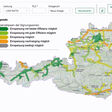 inGRID - digitale Karte digitale des österreichischen Gasnetzes, eingeteilt in Eignungszonen für die Einspeisung erneuerbarer Gase