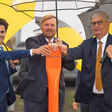 Rob Jetten (NL Minister für Klima- und Energiepolitik), König Willem-Alexander, Han Fennema (CEO Gasunie).