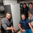 Im Maschinenraum von links Julian Lochner Andreas Reindl Peter Buchbauer Martin Kraener