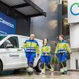 Ein Team von Service-Technikern von Caverion in Vapaala, Finnland