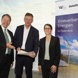 Präsentierten die Studie zu erneuerbaren Energien, Gerhard Marterbauer, Michael Strebl, Studienautorin Nina Hampel (WU Wien).