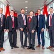 Neue Geschäftsführung von Würth Österreich (v. l.) Josef Bierbaumer, Stefan Gugerell, Mario Schindlmayr, Alfred Wurmbrand, Michael Hempt, Laurenz Tanzer