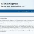 Raumklimageräte-Webseite des FGK