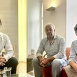 Daniel Reiterer, Umweltbundesamt, Ingwald Obernberger, BIOS, und Moderator Andreas Jäger im Gespräch für den Podcast des Österreichischen Biomasse-Verbands.