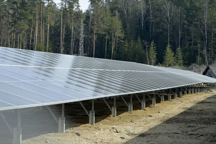 Photovoltaik Freiflächen-Anlage im Waldviertel in Niederösterreich