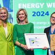 Kadri Simson, Ann Mettler, Claire Agraffeil bei der Verleihung des European Sustainable Energy Award 2024