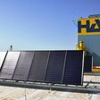 Solarthermie-Anlage zur Produktion im Baubereich