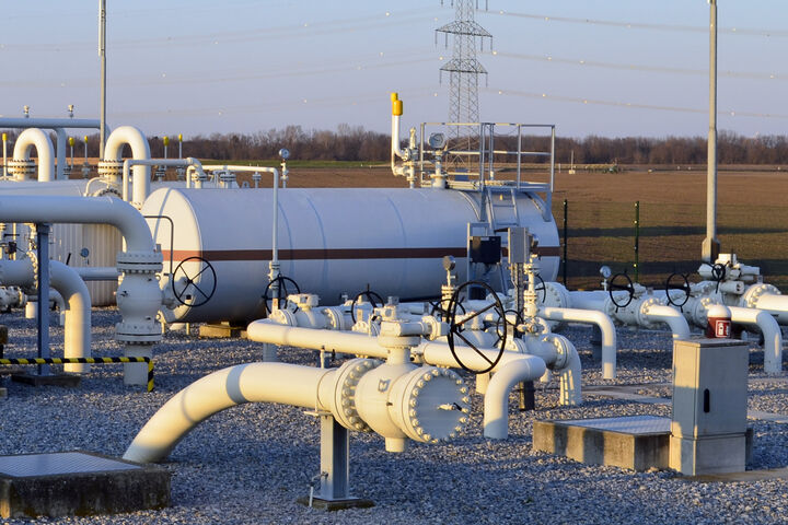 Gasspeicher und Gaspumpanlage