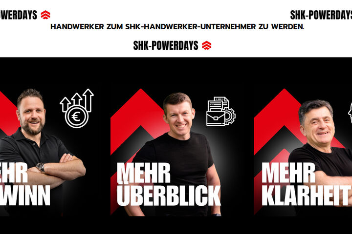 Marcus Storz, Rene Kausl und Achim Kimmich bei den SHK-Powerdays