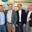 Martin Szeidl, Alexander Sollböck, Thomas Priglhuber, Kersten Viehmann im ABEX-Abholmarkt in Brunn am Gebirge/NÖ