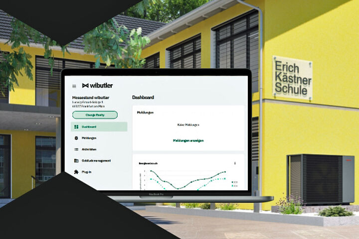 Gebäude mit Wärmepumpe, das mit wibutler verwaltet wird