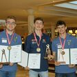 Sieger des Bundeslehrlingswettbewerbs der Installateure, Julian Edinger (2. Platz), Christian Wieser (1. Platz), Michael Gruber (3. Platz)