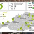 Österreich Karte mit Grafik zur Erhebung von Green Transformation Academy Austria