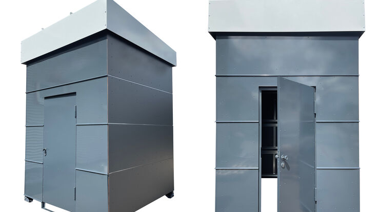 © Silotec SiloBox von Silotec zur Lagerung von Pellets im Freien