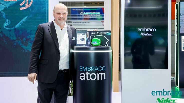 Alberto Casnati, Nidec Global Appliance, mit Kühlkompressor „Atom“