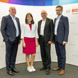 Im Bild v.l.n.r.: Helmut Weinwurm (Bosch Oesterreich-Chef); Agnes Mazzei (Leiterin Unternehmenskommunikation Bosch Oesterreich); Peter Kalt (Engineering-Abteilungsleiter Bosch Oesterreich); Peter Schröckelsberger (Personalleiter Bosch Oesterreich)