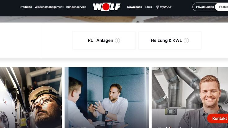 © www.wolf.eu Webseite von Wolf für Fachleute in Deutschland