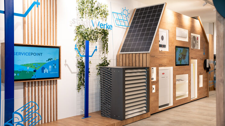Blick in den Schauraum vom neuen Service Point in Amstetten