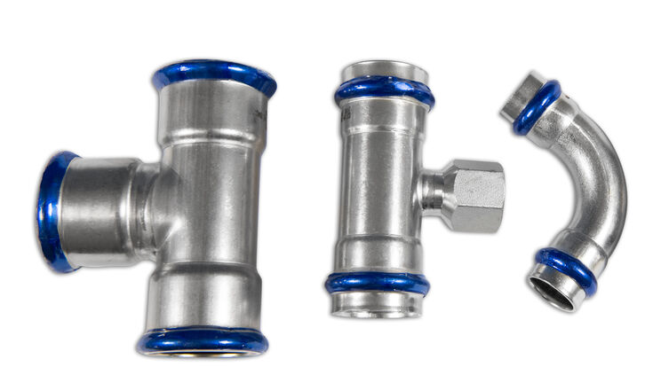 unterschiedliche Pressfittings von Aschl 1A Edelstahl