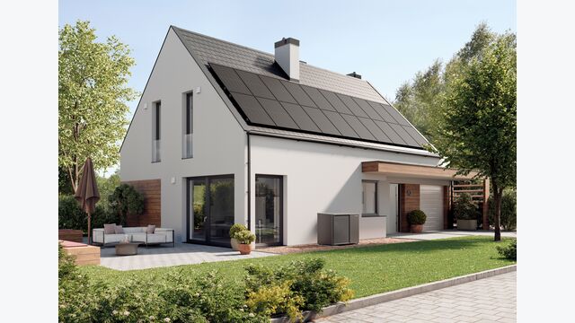 Einfamilienhaus mit Luft-Wasser-Wärmepumpe MOZART R290