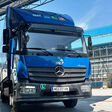 LKW von Frauenthal neben einer HVO 100-Tanksäule