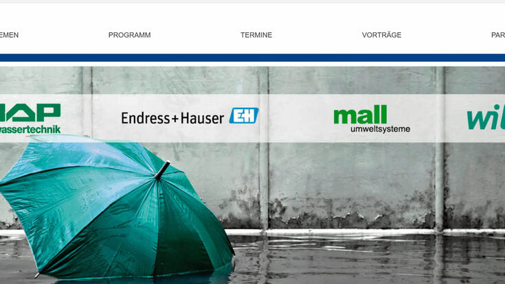 Veranstaltungswebseite Fachtagung Regenwasser