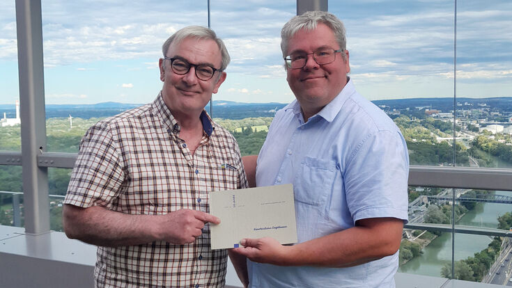 HLK-Chefredakteur Eberhard Herrmann (li.) und ÖGKT-Vorstand Harald Erös (re.)
