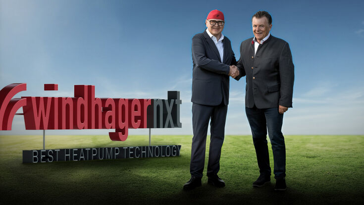 Andreas Weißenbacher (Windhager/ BHT) und Andrea Bangheri (Heliotherm)