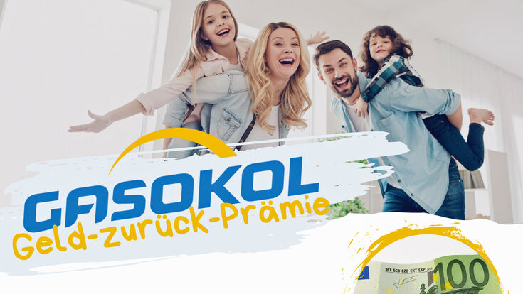 Familie, Geld-zurück-Prämie für Solarthermie-Anlage von Gasokol