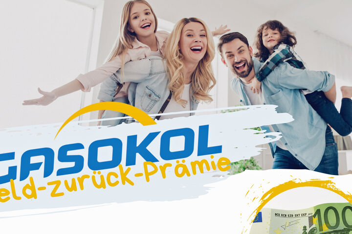 Familie, Geld-zurück-Prämie für Solarthermie-Anlage von Gasokol