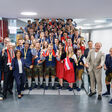 Das Österreich-Team der EuroSkills 2025 nach der Heimkehr beim Empfang in der Wirtschaftskammer Österreich