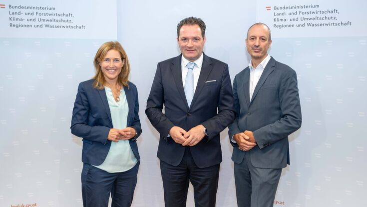 HBM Norbert Totschnig, GF Hildegard Aichberger, SC Juergen Schneider