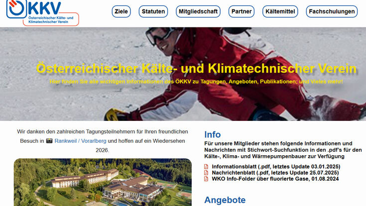 Hompepage des ÖKKV