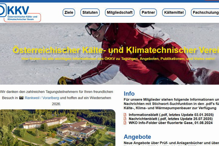 Hompepage des ÖKKV