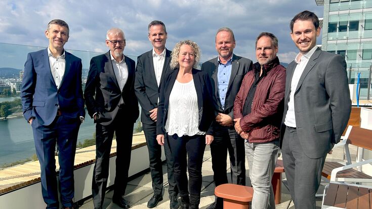 Hermann Wagner, Stefan Babsch, Norbert Herzog, Irene Ebner, Christian Ebner, Gerald Reichinger, Paul Köster, v. l.