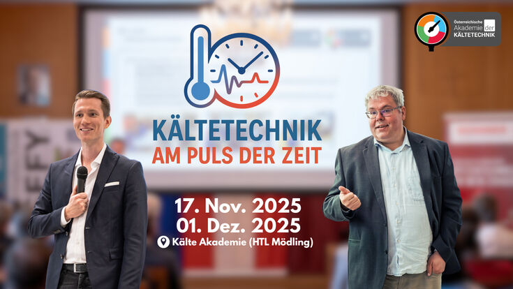 Andreas Klaudus und Harald Erös referieren bei der Kältetechnik Akadamie Veranstaltungen am 17. November und 01 Dezember 2025