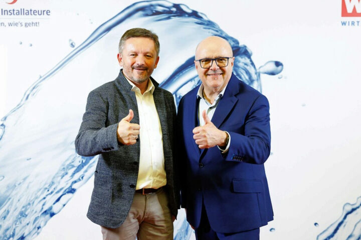 Installateur-Bundesinnungsmeister Anton Berger und der Wiener Installateur-LIM Robert Breitschopf