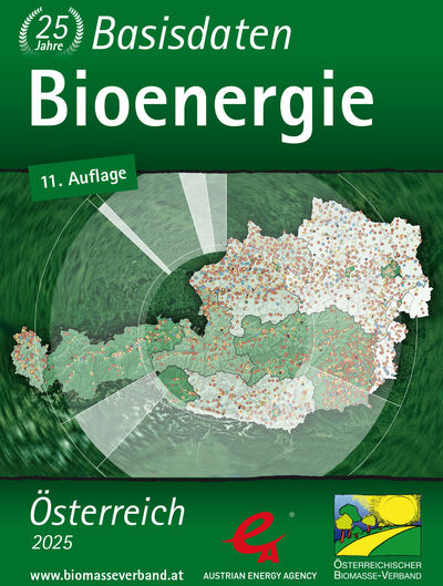 Cover der Broschüre Basisdaten Bioenergie Österreich 2025