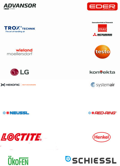 Logos der Aussteller und Sponsoren des HLK-Tages am 13.11.2025