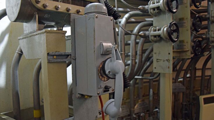 Blick in einen Teil des Atomkraftwerks Zwentendorf