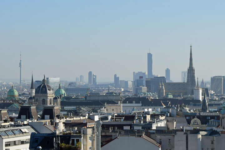 Viele Gebäude, Blick über Wien