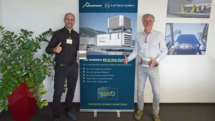Gerald Katterbauer (Infranorm) und Norbert Rudy (bösch), von links