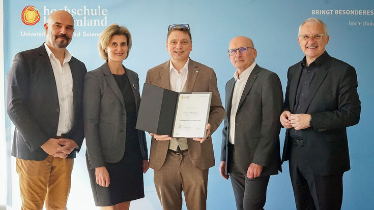 Nikolaus Schermann, Bettina Schauer-Frank, Franz Inschlag, Christian Wartha und Georg Pehm, Hochschule Burgenland
